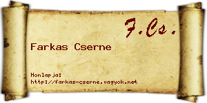Farkas Cserne névjegykártya